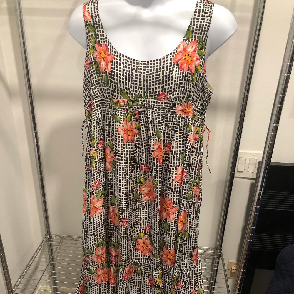 JOHNNY WAS XXL silk floral maxi dress